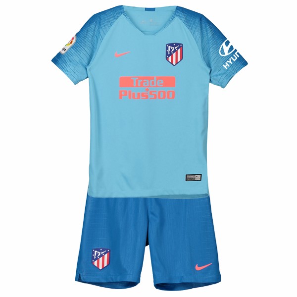 Atletico Madrid Trikot Auswarts Kinder 2018-19 Blau Fussballtrikots Günstig